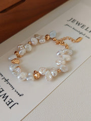 The Aethels 18K Gold Pearl Bracelet Timeless Freshwater Elegance