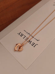 Heart-Shaped Necklace Romantic Zirconia Jewelry for Elegant Women