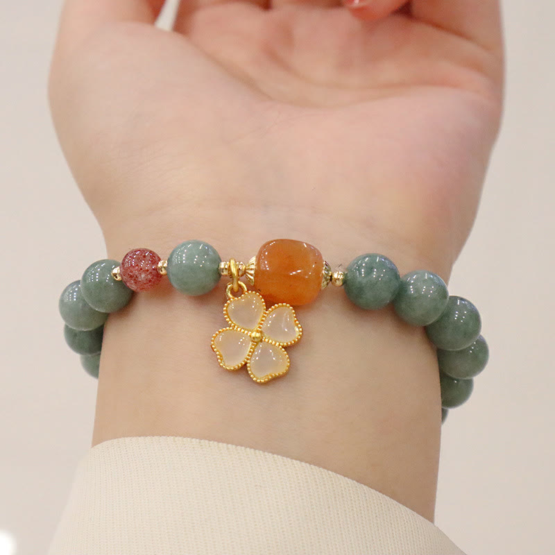 Bring Good Luck Green Jade Bracelet Bangle Bundle