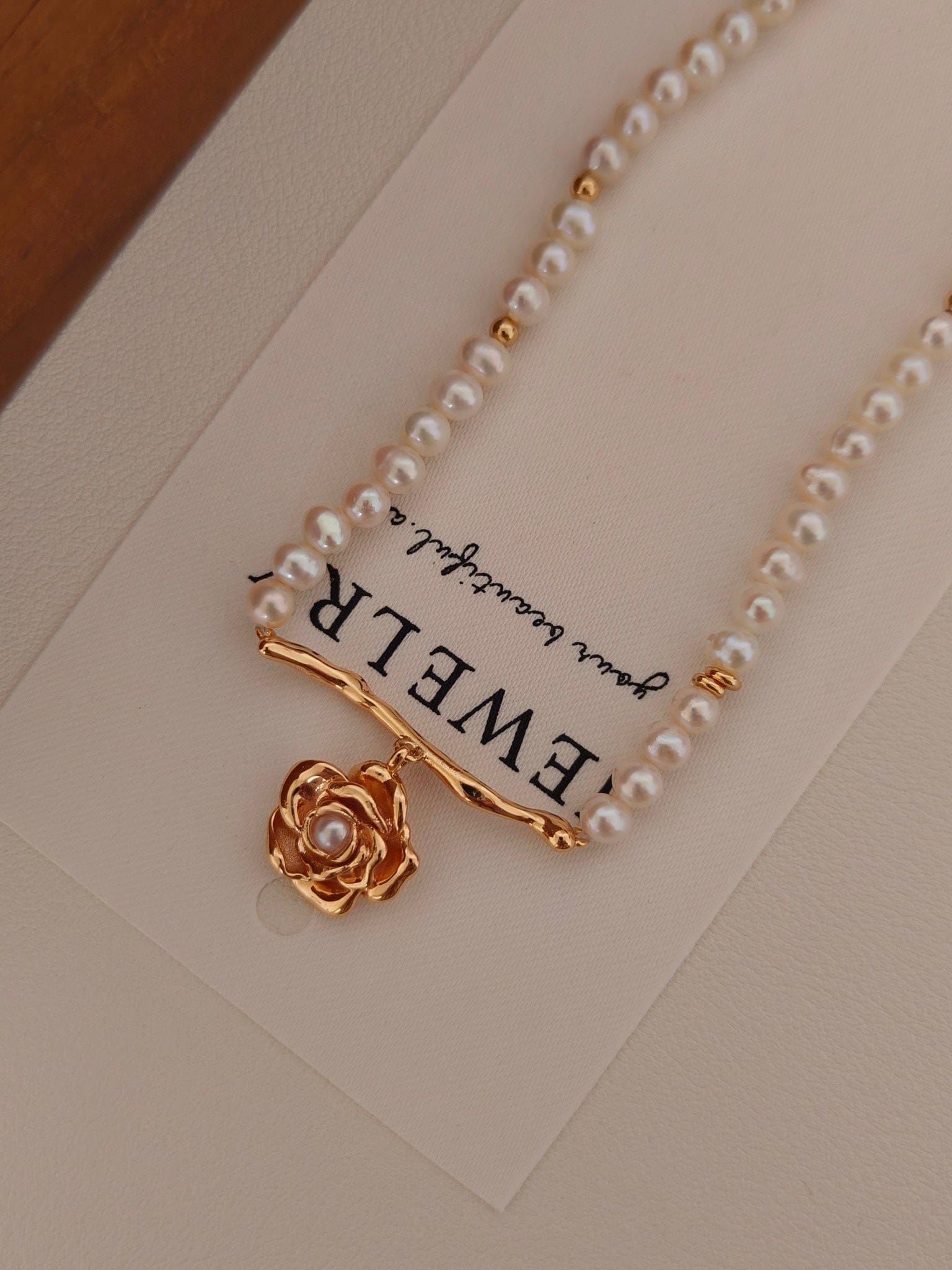 Rose Pearl Necklace | The Aethels