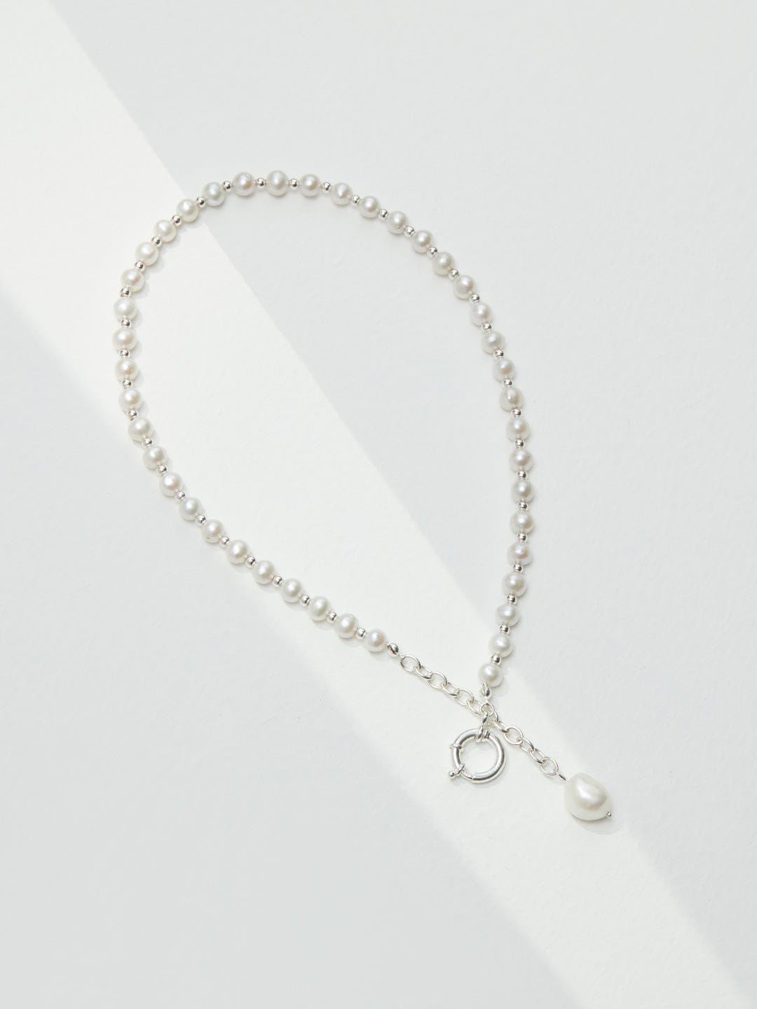 Pearl Reinvention Necklace Modern Irregular Silver Pearl Jewelry for Women
