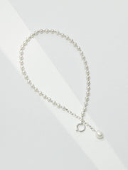 Pearl Reinvention Necklace Modern Irregular Silver Pearl Jewelry for Women