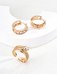 Zirconia Hoop Earrings | Elegant Minimalist Sparkle Jewelry for Women