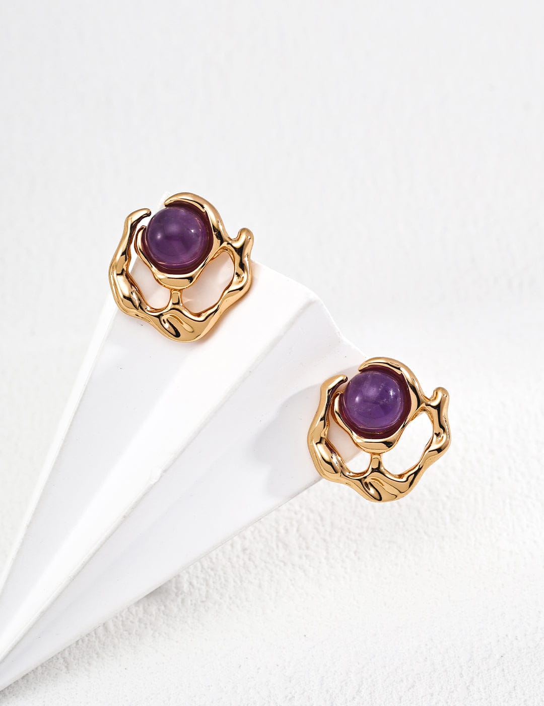 S925 Silver Vintage Amethyst Earrings Elegant Gemstone Jewelry