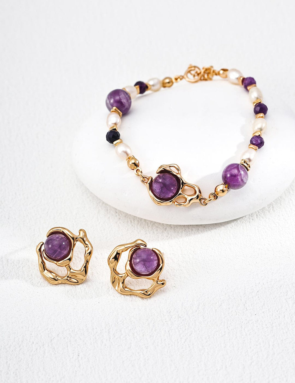 S925 Silver Vintage Amethyst Earrings Elegant Gemstone Jewelry
