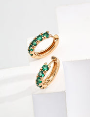 Minimalist Cubic Zirconia Stud Earrings Sparkle Jewelry 