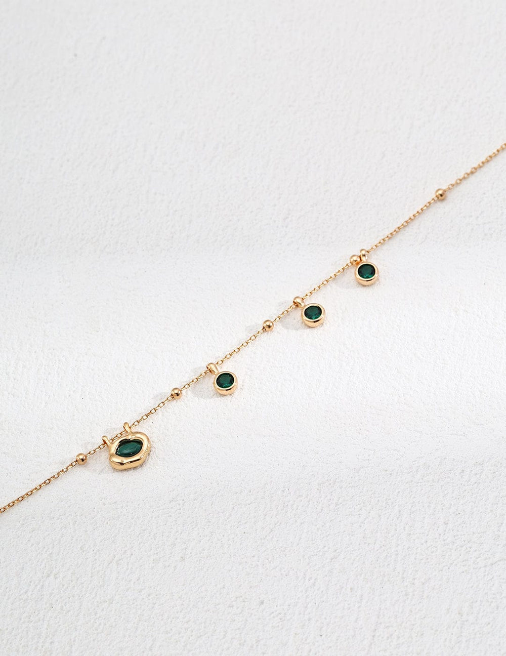 Minimalist Malachite Necklace for Women Natural Green Gemstone Jewelry