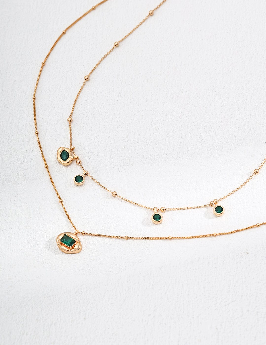 Minimalist Malachite Necklace for Women Natural Green Gemstone Jewelry