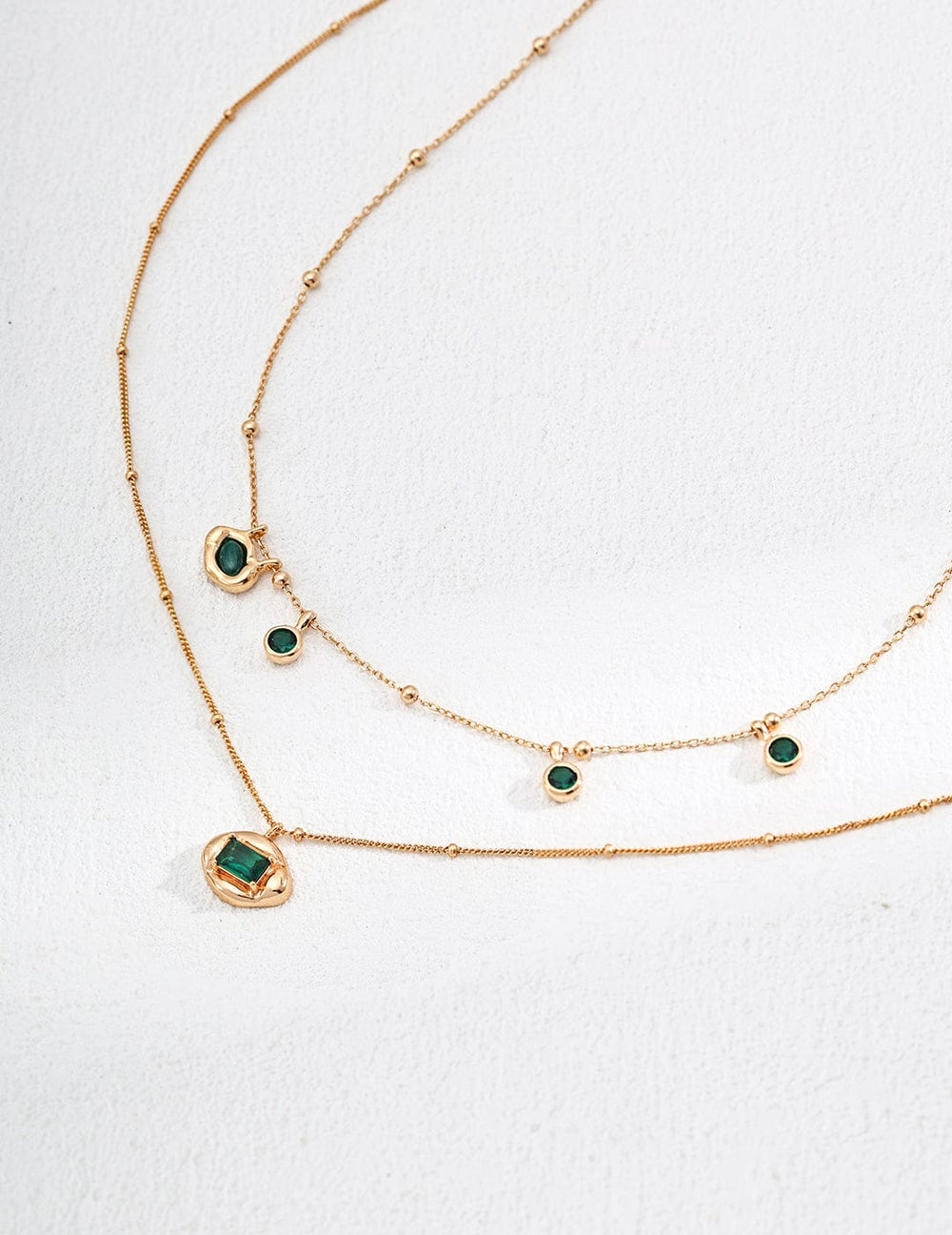 Minimalist Malachite Necklace for Women Natural Green Gemstone Jewelry