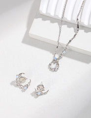 Moonstone & Pearl Jewelry Set for Women Elegant Moonlight Collection Gift
