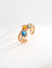 S925 Sterling Silver Vintage Gemstone Ring