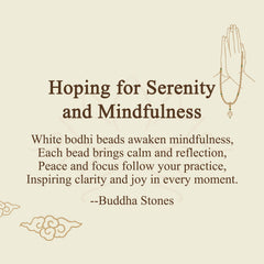 "Hoping for Serenity and Mindfulness" Bodhi Lotus Mala Includes Gift Message Card