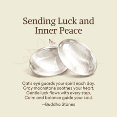 "Sending Luck and Inner Peace" Cat's Eye Butterfly Bracelet Includes Gift Message Card