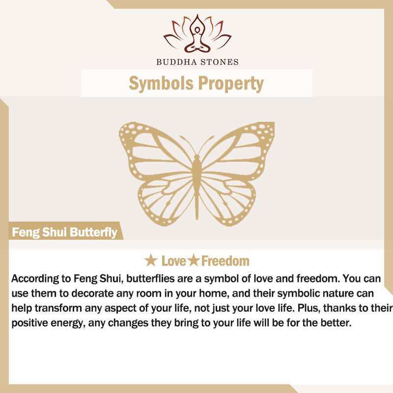 "Sending Luck and Inner Peace" Cat's Eye Butterfly Bracelet Includes Gift Message Card