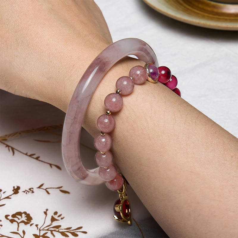 Enhance Happiness and Joy Purple Bracelet Bangle Bundle