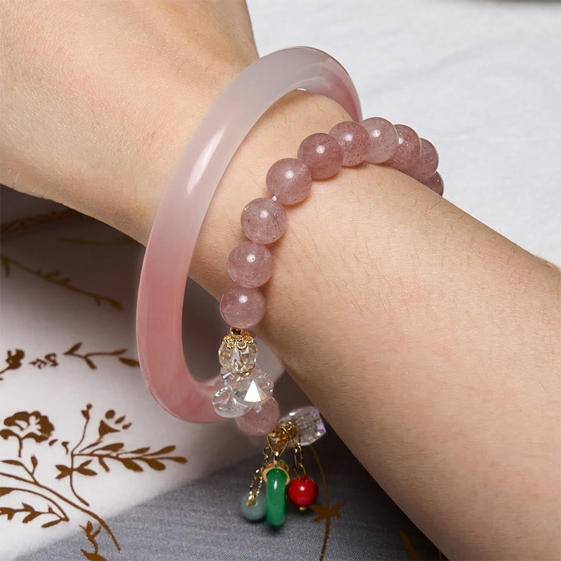 Attracting Love and Protection Pink Bracelet Bangle Bundle