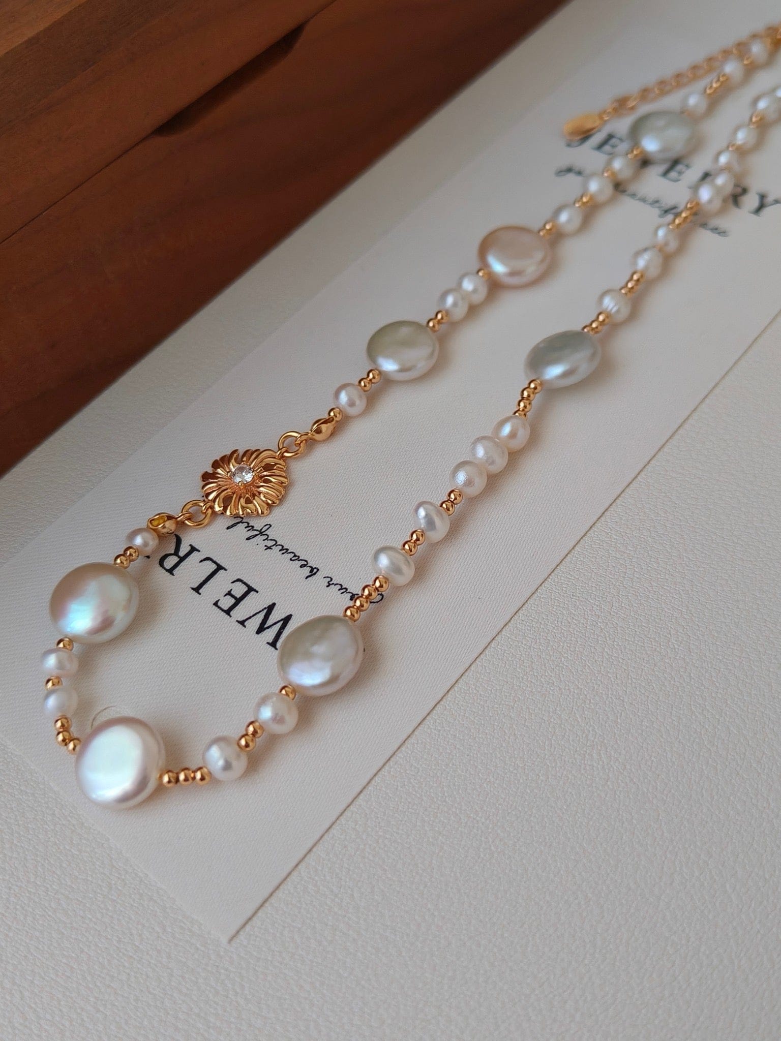Sunflower Baroque Pearl Necklace