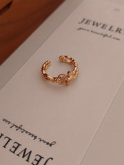 Heart Earrings & Ring Set Nature-Inspired Sparkle Jewelry for Women