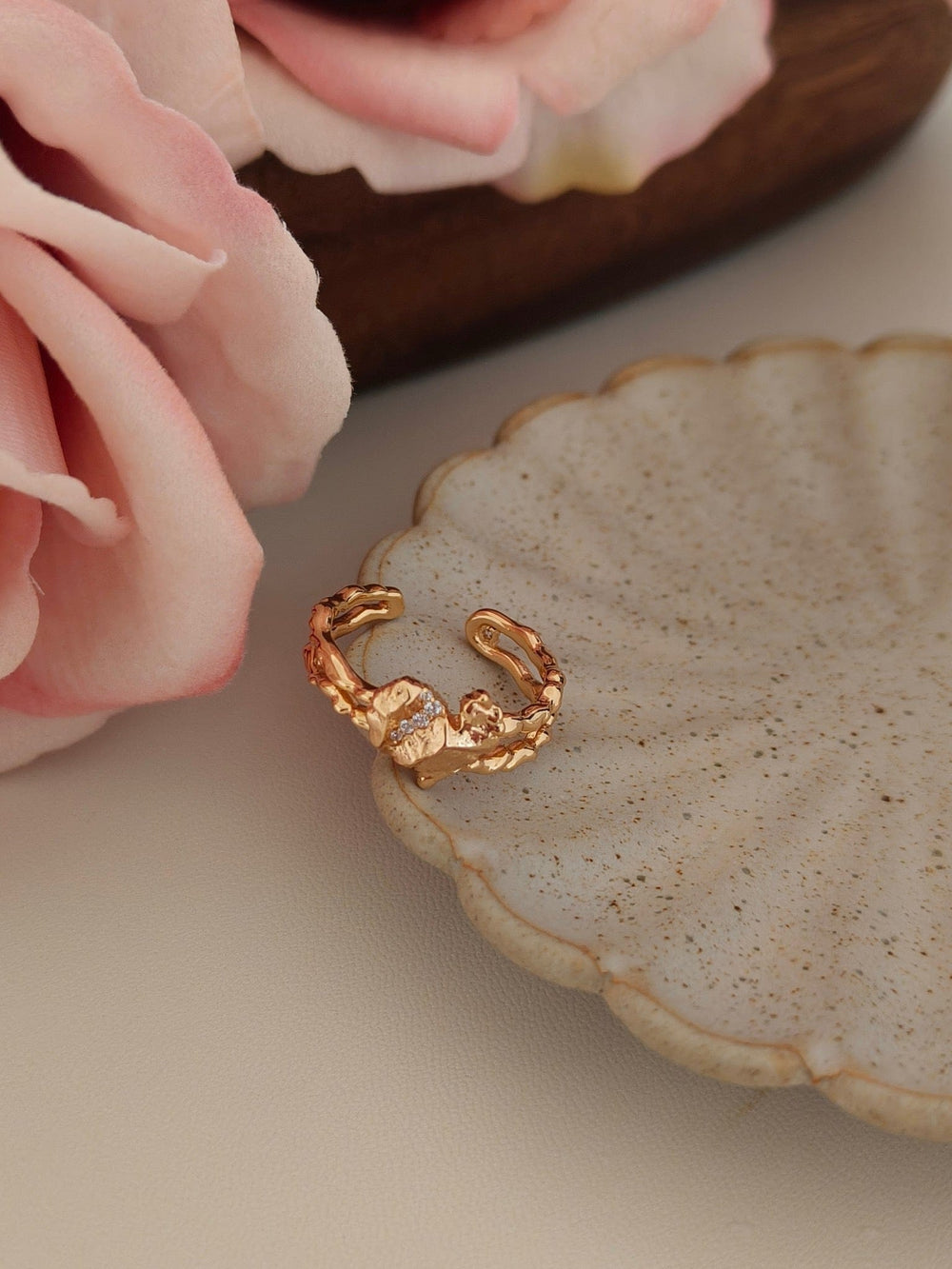 Heart Earrings & Ring Set Nature-Inspired Sparkle Jewelry for Women