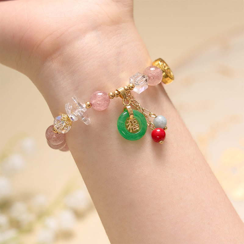 Attracting Love and Protection Pink Bracelet Bangle Bundle