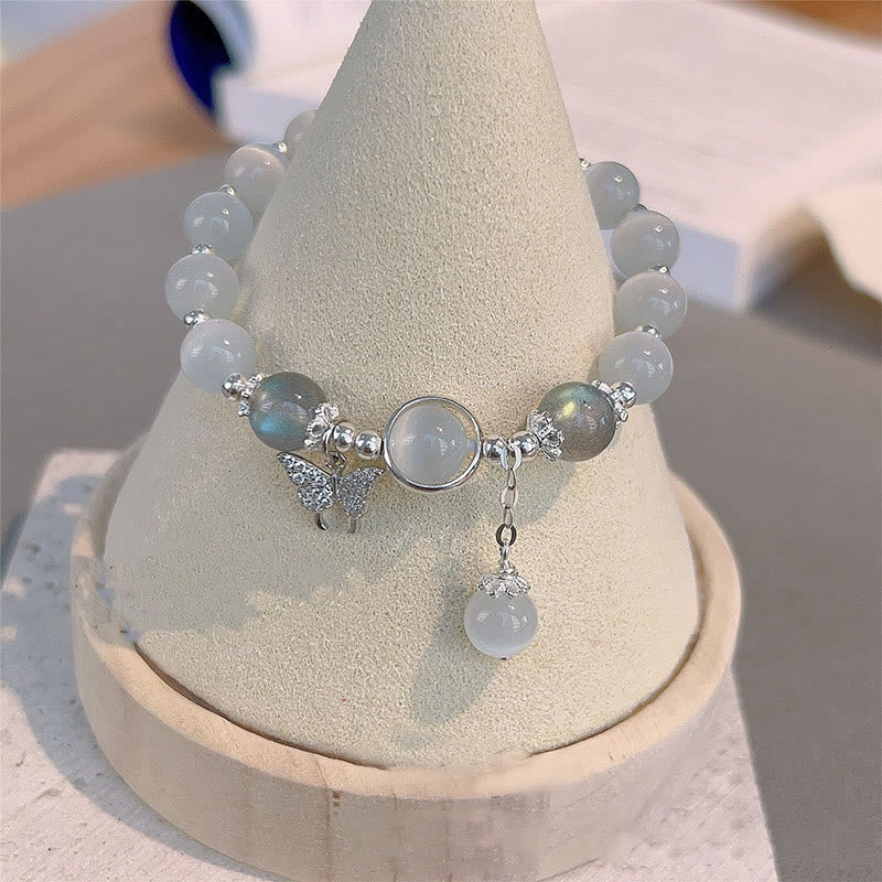 "Sending Luck and Inner Peace" Cat's Eye Butterfly Bracelet Includes Gift Message Card